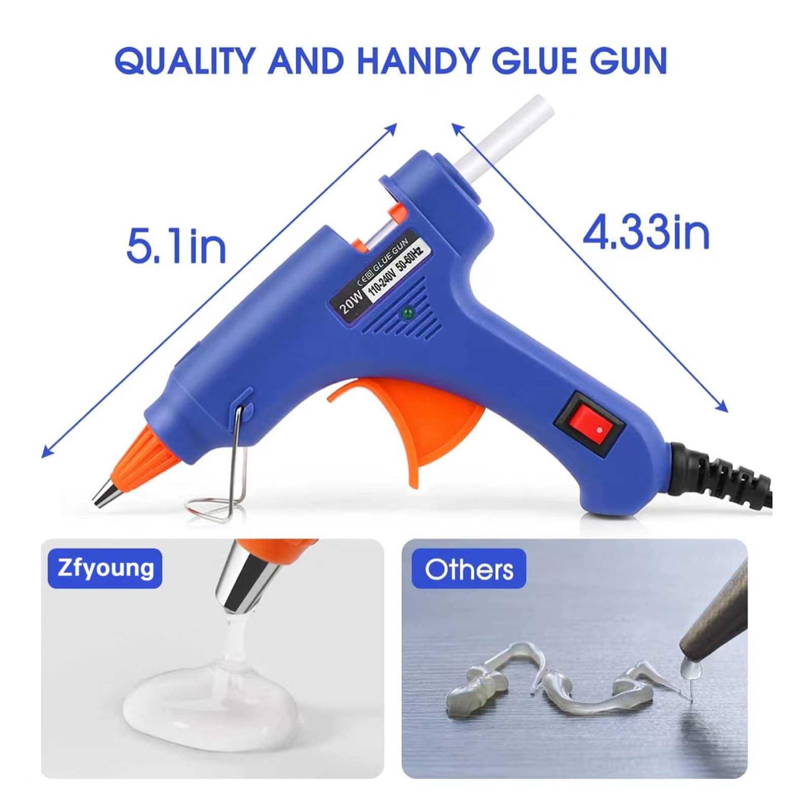 Heat Gun Small - Pistola de Pegamento Caliente de 20W,