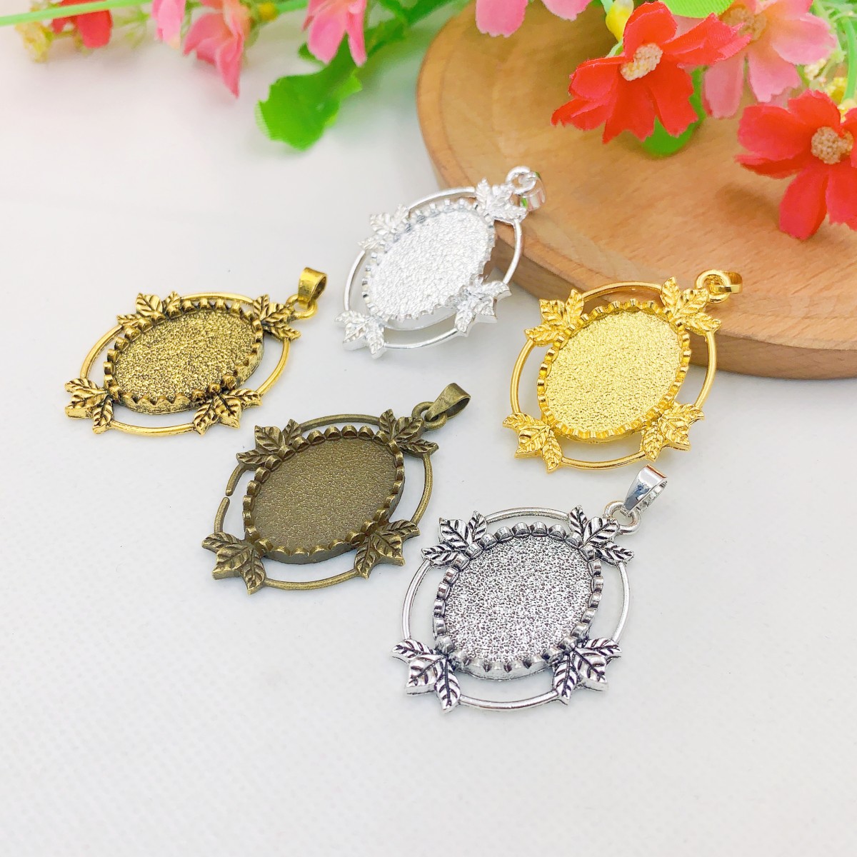 Onebeading Fit 18x25mm cabujon - Bezels Set Pendant reseña y precio