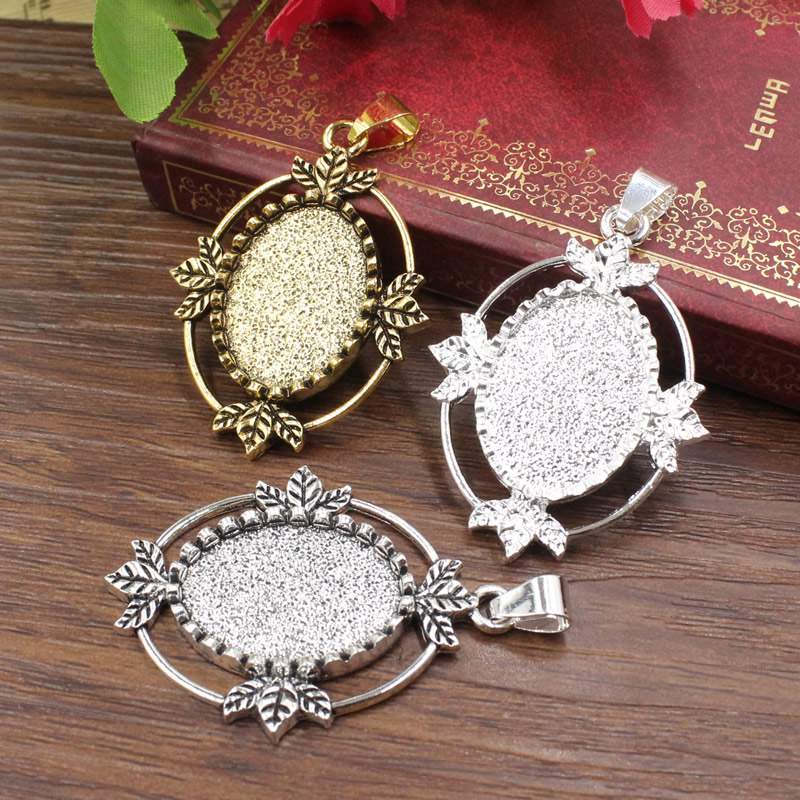 Onebeading Fit 18x25mm cabujon - Bezels Set Pendant reseña y precio